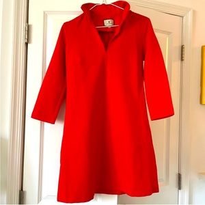 Tuckernuck Poppy Red Ponte Clifton Dress